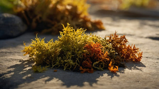 Sea Moss growing on a stone surface in natural light